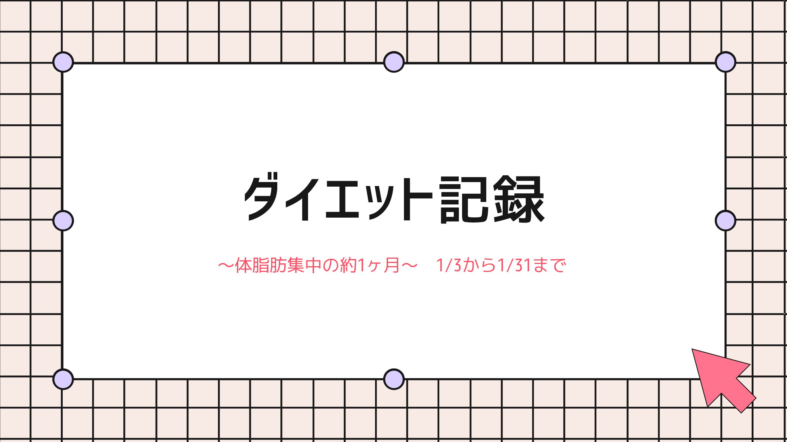 ダイエット記録 〜体脂肪集中の約1ヶ月〜